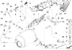 E90N 330d N57 Sedan / Fuel Preparation System Diesel Partic Filt Sens Mount Parts-2