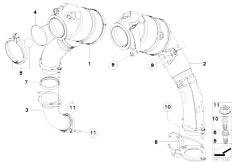 F01 750i N63 Sedan / Exhaust System Exhaust Manifold With Catalyst