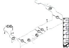 F02 730Ld N57 Sedan / Fuel Supply/  Fuel Pipes Mounting Parts