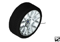F01 730d N57 Sedan / Wheels/  Winter Wheel Tyre Dble Spoke 238 17