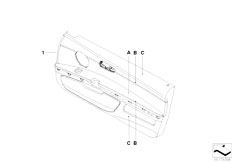 E92 325d M57N2 Coupe / Individual Equipment/  Indiv Door Trim Panel Part Leather Lc