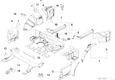 E36 318tds M41 Compact / Bodywork/  Floor Panel Trunk Wheel Housing Rear