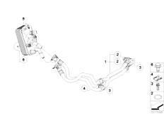 E93 330d N57 Cabrio / Radiator/  Oil Cooler Pipe Heat Exchanger