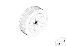 E46 325ti M54 Compact / Wheels/  Winter Complete Wheel Star Spoke 45