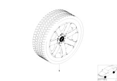E46 330xi M54 Sedan / Wheels Winter Complete Wheel Star Spoke 44