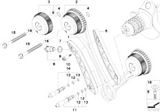 E90N M3 S65 Sedan / Engine/  Timing Gear Timing Chain Cyl 1 4
