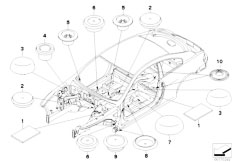 E64 645Ci N62 Cabrio / Vehicle Trim/  Sealing Cap Plug-2