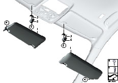 F01 730d N57 Sedan / Vehicle Trim/  Sun Visors