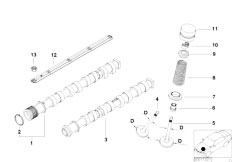 E39 540i M62 Touring / Engine/  Valve Timing Gear Cam Shaft-2