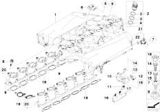 E68 Hydrogen 7 N73 Sedan / Engine/  Intake Manifold System