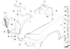 E70 X5 3.0d M57N2 SAV / Vehicle Trim/  Wheelarch Trim