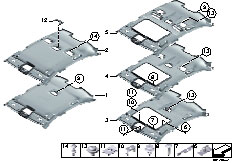 F01 730d N57 Sedan / Vehicle Trim Headlining