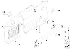 E61 530d M57N Touring / Vehicle Trim/  Lateral Trunk Floor Trim Panel-2