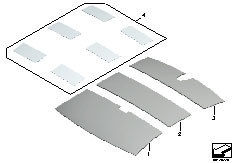 F01 740i N54 Sedan / Vehicle Trim/  Sound Insulation Roof