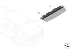 F01 750i N63 Sedan / Lighting Third Stoplamp