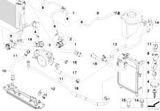 E71 X6 50iX N63 SAC / Radiator/  Cooling System Water Hoses