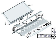 F02 740Li N54 Sedan / Vehicle Trim Rear Window Shelf Sun Blind