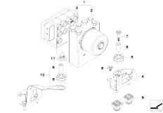 E46 318Ci M43 Coupe / Brakes/  Asc Hydro Unit Control Unit Support