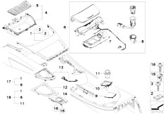 E87 116i N45 5 doors / Vehicle Trim Mounting Parts Centre Console