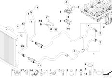 E71 X6 50iX N63 SAC / Radiator/  Engine Oil Cooler Pipe