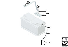 F01 740i N54 Sedan / Vehicle Electrical System/  Battery Holder And Mounting Parts