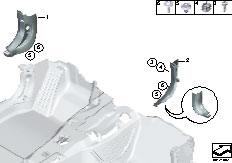 F01 730d N57 Sedan / Vehicle Trim/  Trim Panel Leg Room