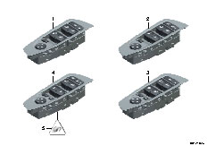 F01 750i N63 Sedan / Vehicle Electrical System Oper Unit Switch Cluster Door Front