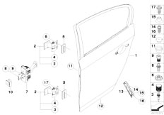 E90 323i N52N Sedan / Bodywork/  Rear Door Hinge Door Brake