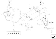 E39 525d M57 Touring / Exhaust System Nachrustdieselpartikelfilter Ungeregelt