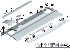 F01 750i N63 Sedan / Vehicle Trim/  Rear Window Shelf