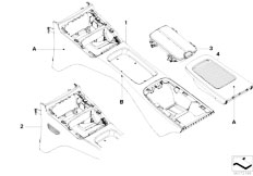 E93 325i N53 Cabrio / Individual Equipment/  Individual Console Rear