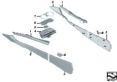 F01 740i N54 Sedan / Vehicle Trim/  Mounting Parts Centre Console