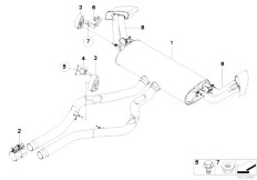 E71 X6 50iX N63 SAC / Exhaust System/  Exhaust System Rear