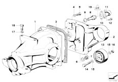 E30 320i M20 Cabrio / Rear Axle/  Final Drive Cover Trigger Contact-2