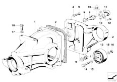 E30 325i M20 4 doors / Rear Axle/  Final Drive Cover Trigger Contact-2