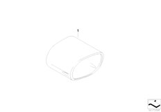 E81 118i N43 3 doors / Exhaust System/  Exhaust Pipe Extension Chrome