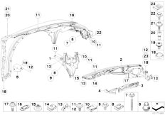 E71 X6 50iX N63 SAC / Bodywork Front Side Panel Mounting Parts