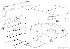 E32 730i M60 Sedan / Equipment Parts/  Car Tool Tool Box