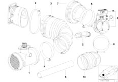 E36 318is M44 Coupe / Fuel Preparation System/  Mass Air Flow Sensor Asc