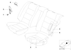 E34 M5 3.8 S38 Sedan / Seats/  Rear Seat 2 Door Single Parts