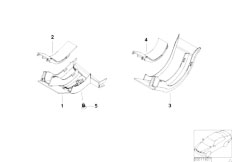E39 528i M52 Touring / Vehicle Electrical System Cable Covering F Trunk Lid