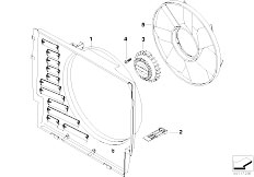 E65 745d M67N Sedan / Radiator/  Fan Shroud Fan