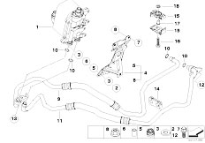 E65 740d M67 Sedan / Radiator/  Heat Exch Transmission Oil Cooler Line