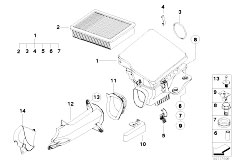 E85 Z4 2.5i M54 Roadster / Fuel Preparation System/  Suction Silencer Filter Cartridge