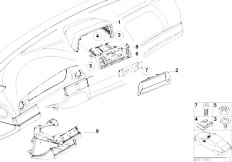 E39 523i M52 Touring / Vehicle Trim/  Taximetre Mounting Parts