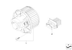 E85 Z4 2.5i N52 Roadster / Heater And Air Conditioning Blower Unit Mounting Parts