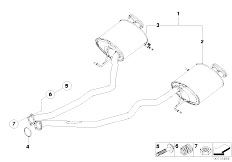 E53 X5 3.0i M54 SAV / Exhaust System Sports Rear Silencer