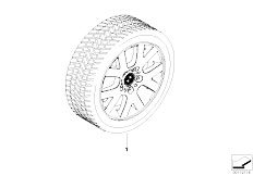 E46 316ti N42 Compact / Wheels/  Winter Complete Wheel V Spoke 54