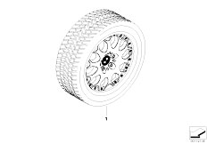 E38 730d M57 Sedan / Wheels/  Winter Complete Wheel Y Spoke 80