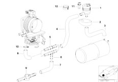 E39 523i M52 Sedan / Fuel Preparation System/  Fuel Tank Breather Valve